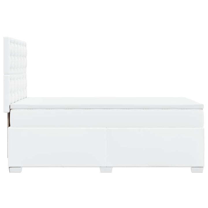 kontinentalseng med madras 80x200 cm kunstlæder hvid