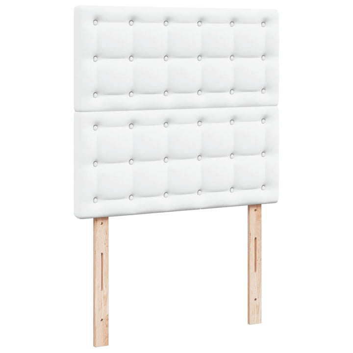 kontinentalseng med madras 100x200 cm kunstlæder hvid