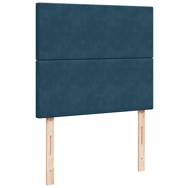 kontinentalseng med madras 120x190 cm velour blå