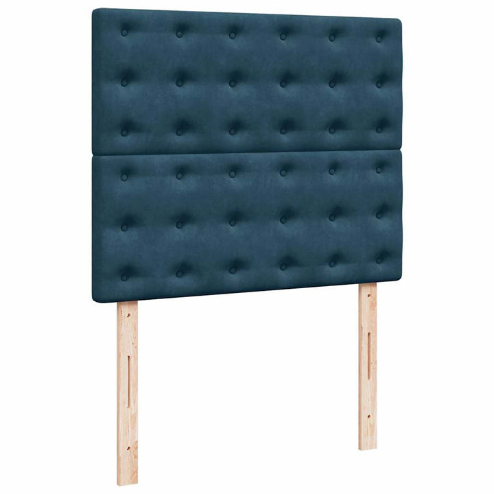 kontinentalseng 120x200 cm fløjl blå