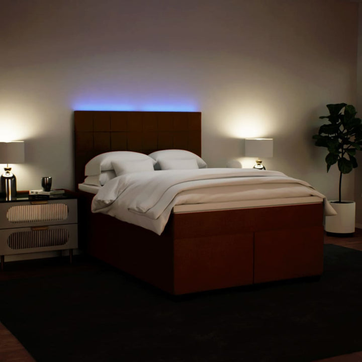 kontinentalseng med madras 140x190 cm fløjl lyserød