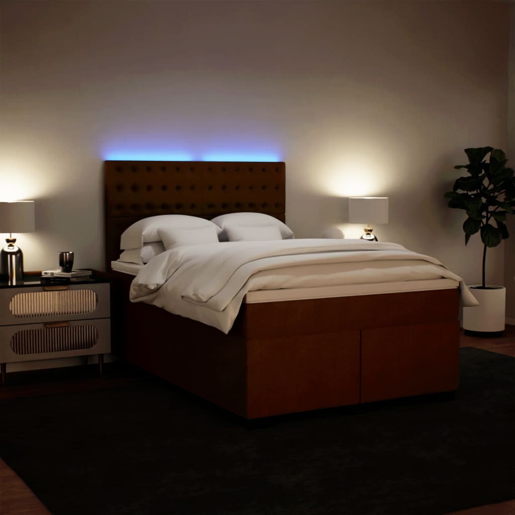 kontinentalseng med madras 160x200 cm fløjl lyserød