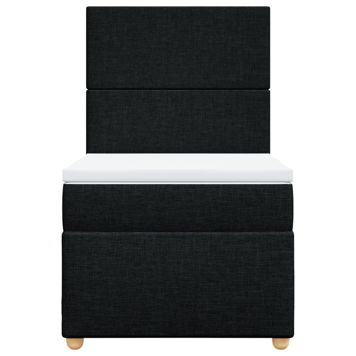 kontinentalseng med madras 80x200 cm stof sort