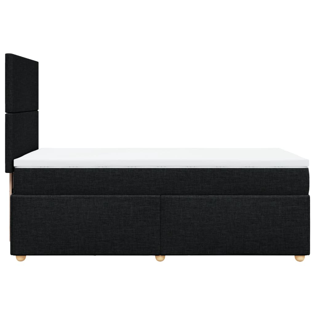 kontinentalseng med madras 80x200 cm stof sort