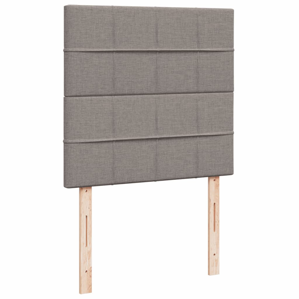 kontinentalseng med madras 80x200 cm stof gråbrun