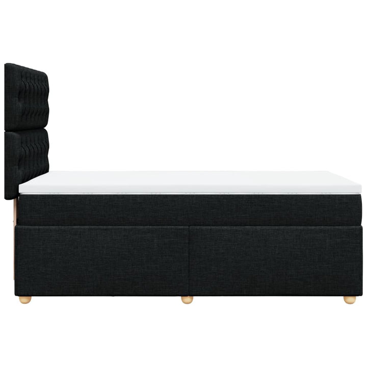 kontinentalseng med madras 80x200 cm stof sort