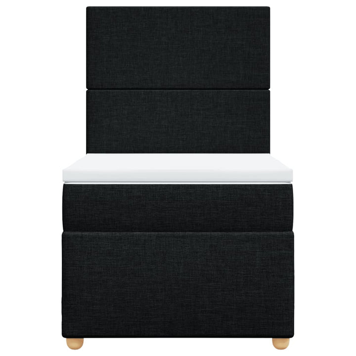 kontinentalseng med madras 90x190 cm stof sort