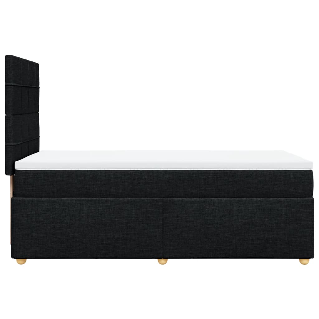 kontinentalseng med madras 90x190 cm stof sort