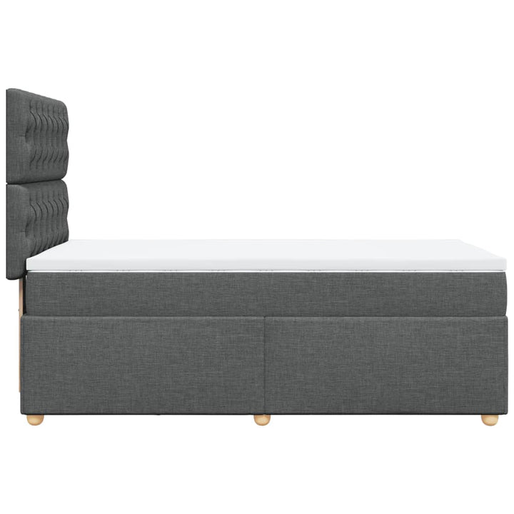 kontinentalseng med madras 90x190 cm stof mørkegrå