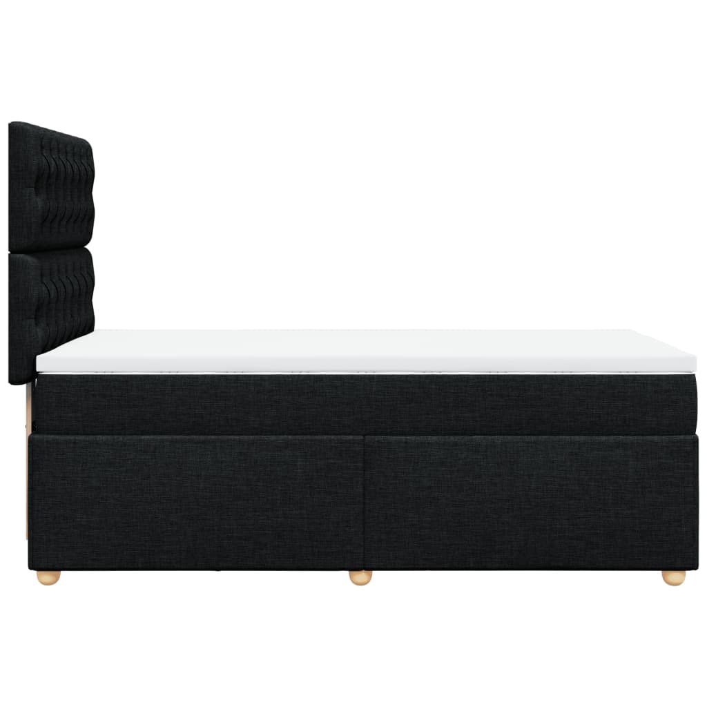kontinentalseng med madras 90x190 cm stof sort