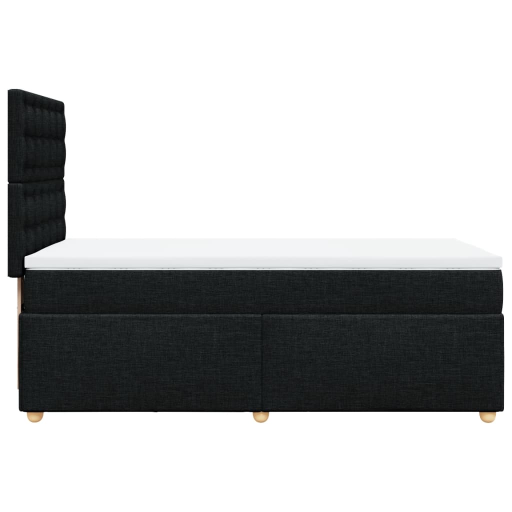 kontinentalseng med madras 90x190 cm stof sort