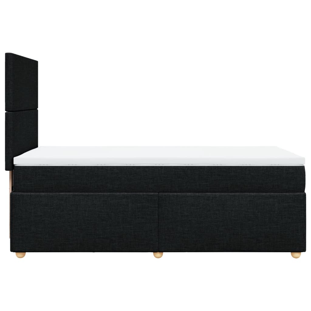 kontinentalseng med madras 90x200 cm stof sort