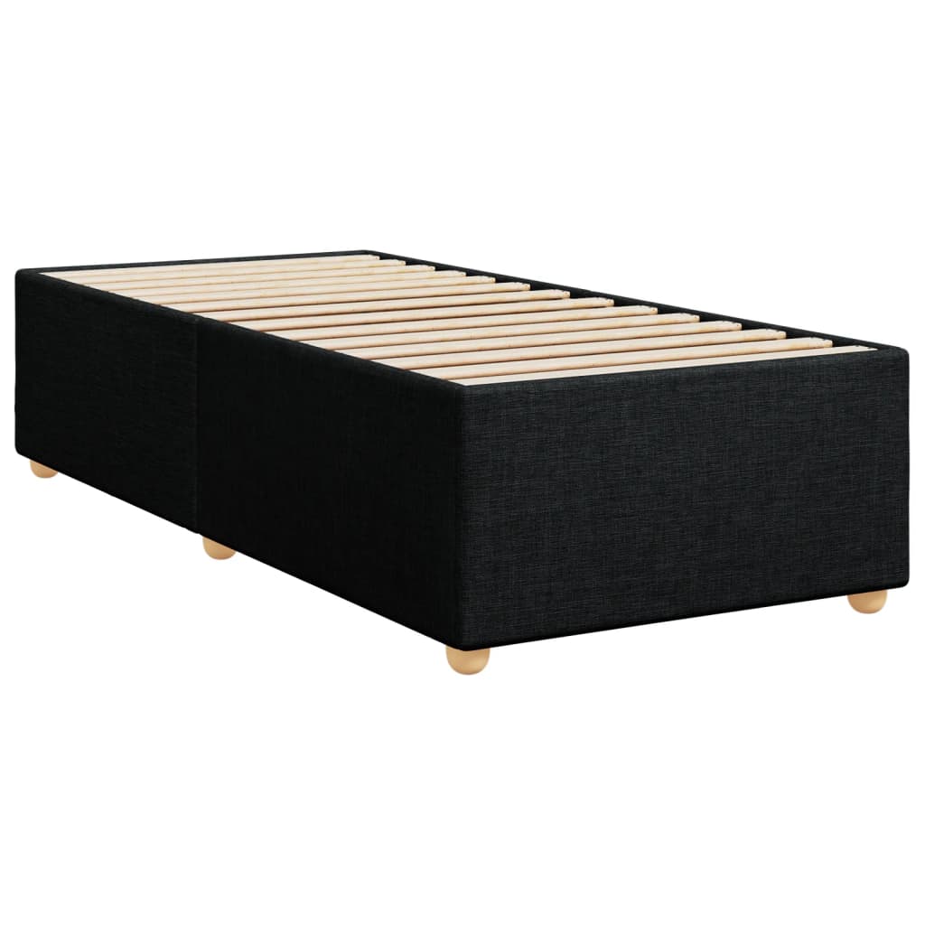 kontinentalseng med madras 90x200 cm stof sort
