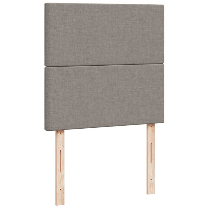 kontinentalseng med madras 90x200 cm stof gråbrun