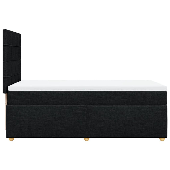 kontinentalseng med madras 90x200 cm stof sort