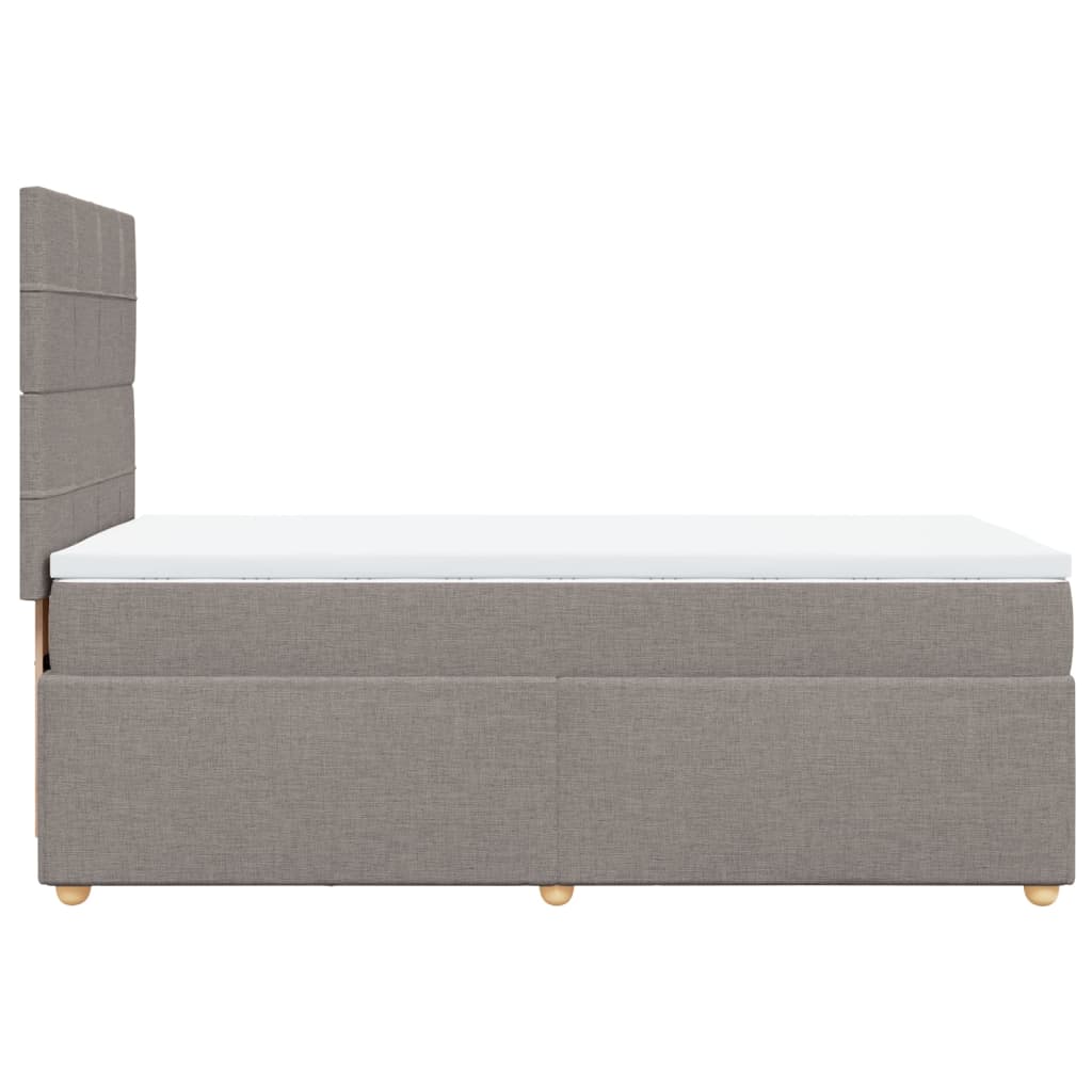 kontinentalseng med madras 90x200 cm stof gråbrun