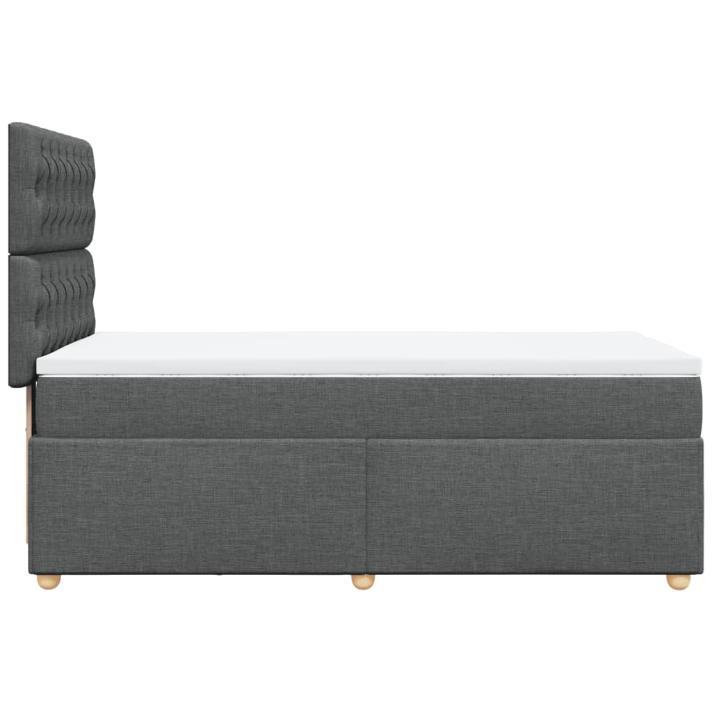 kontinentalseng med madras 90x200 cm stof mørkegrå
