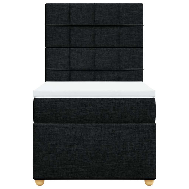 kontinentalseng med madras 100x200 cm stof sort