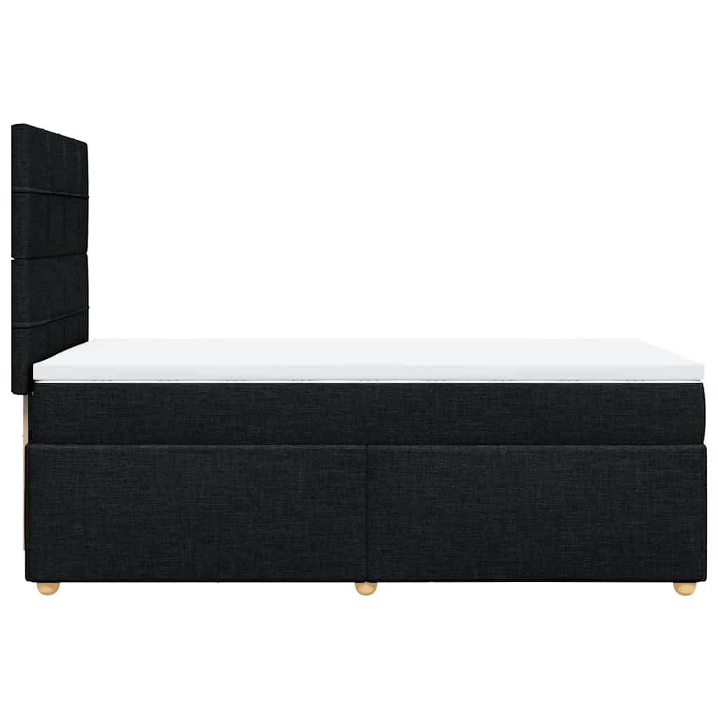 kontinentalseng med madras 100x200 cm stof sort