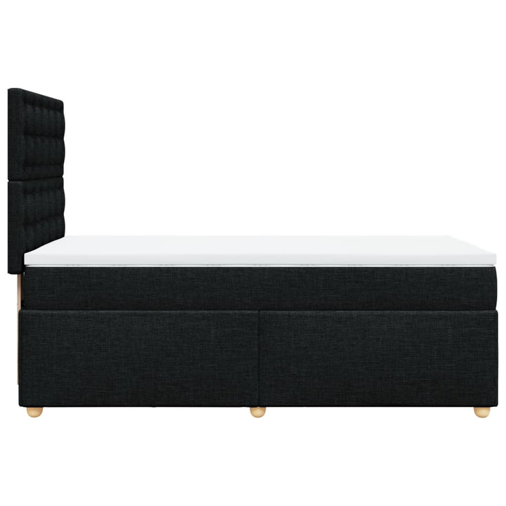 kontinentalseng med madras 100x200 cm stof sort