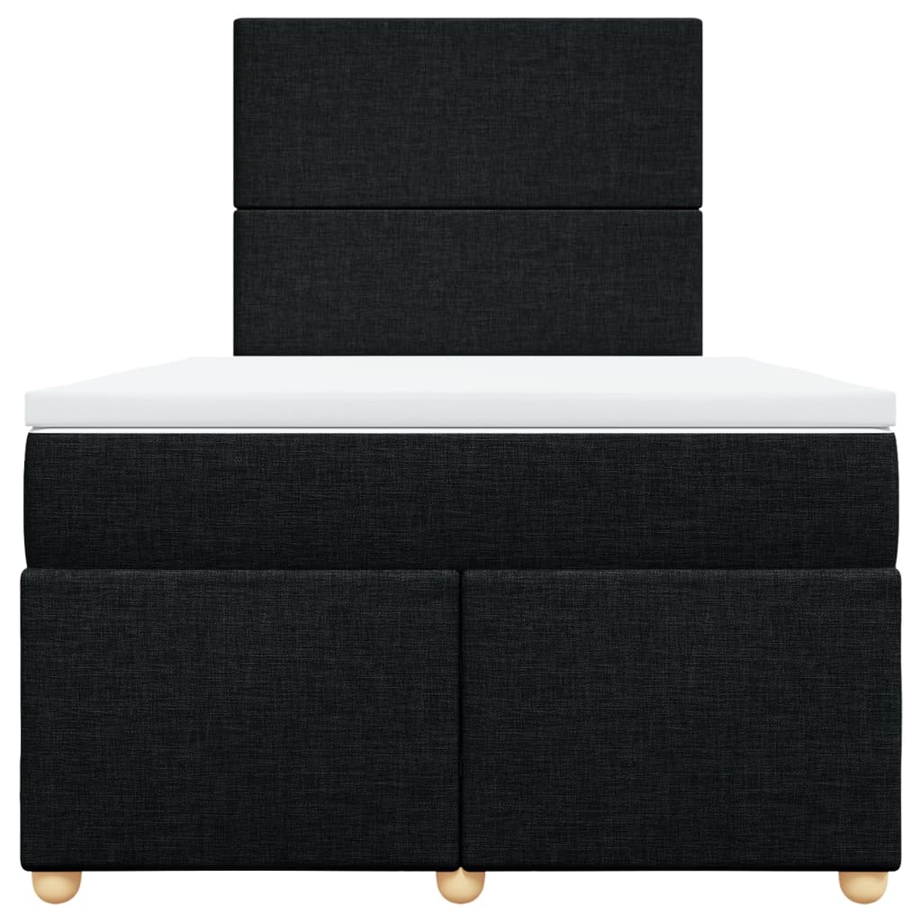 kontinentalseng med madras 120x190 cm stof sort