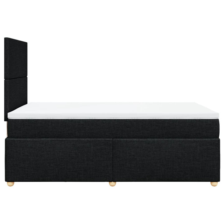 kontinentalseng med madras 120x190 cm stof sort