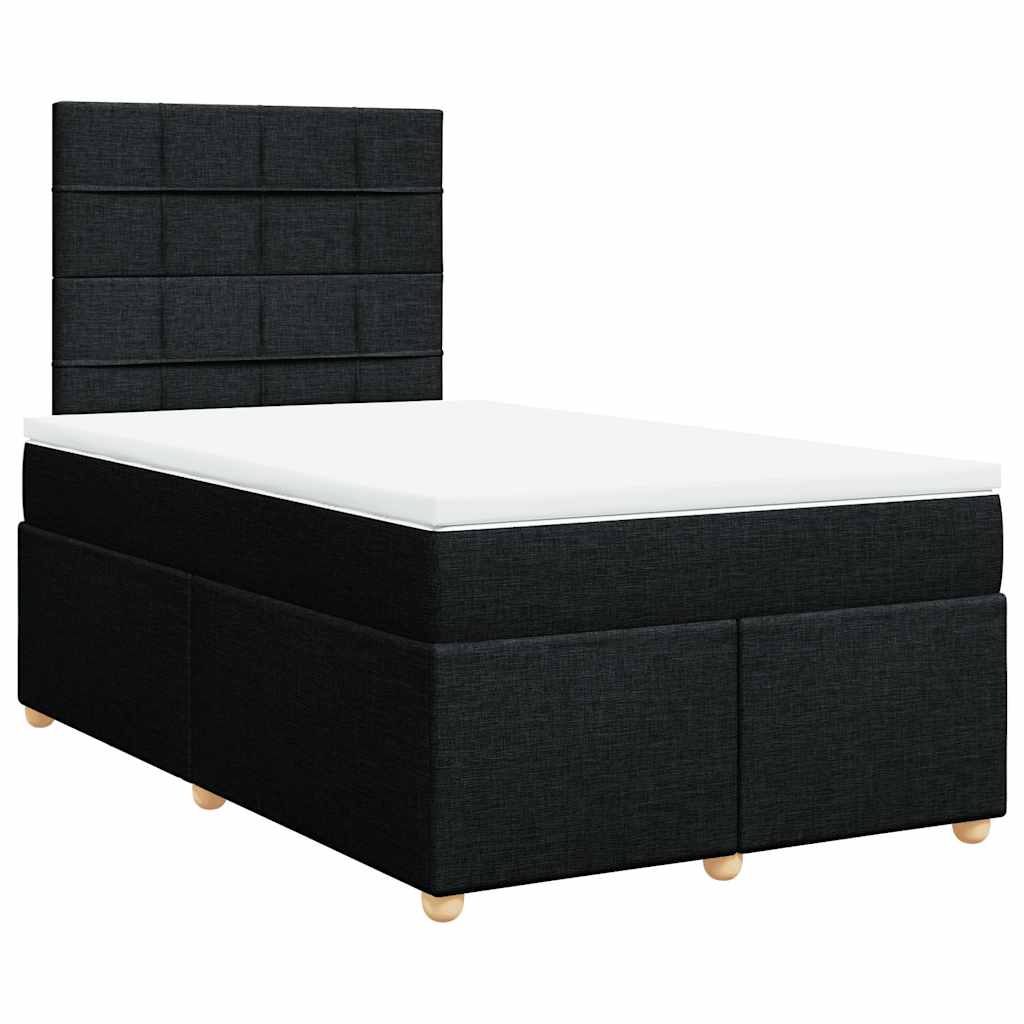 kontinentalseng med madras 120x190 cm stof sort