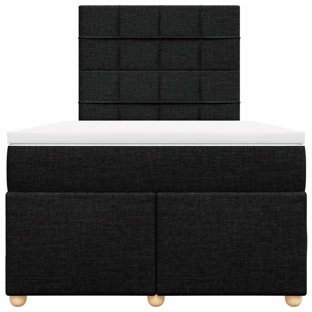 kontinentalseng med madras 120x190 cm stof sort