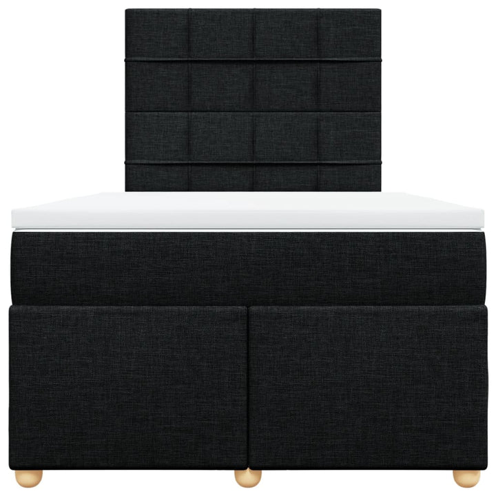 kontinentalseng med madras 120x190 cm stof sort