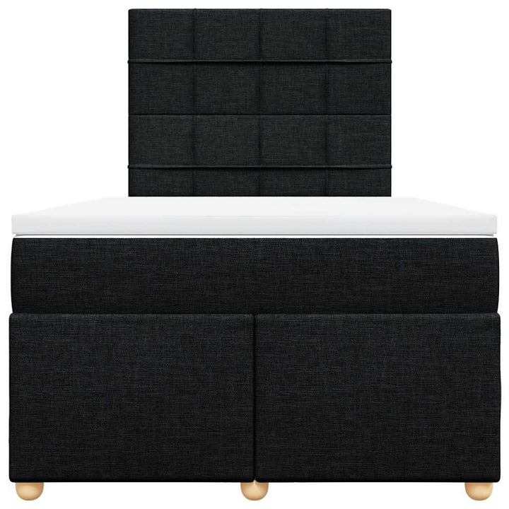 kontinentalseng med madras 120x190 cm stof sort