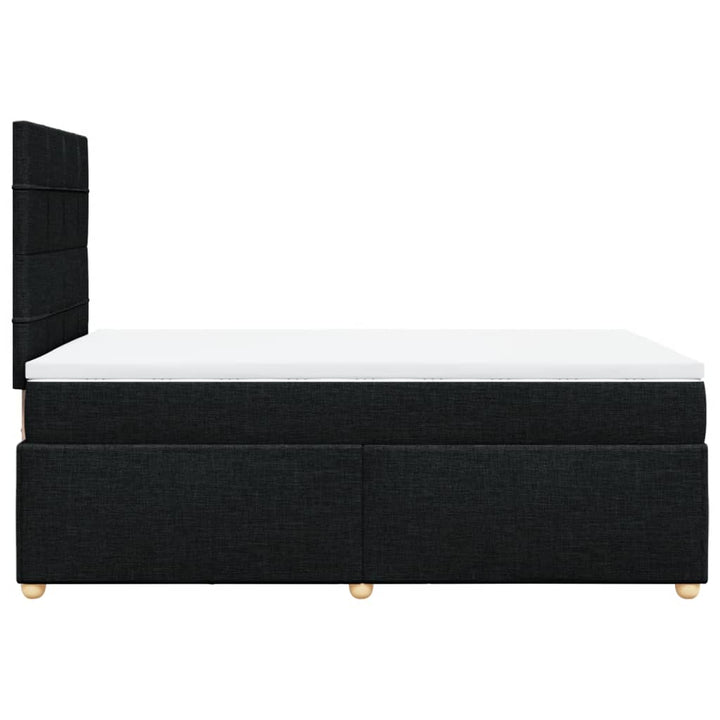 kontinentalseng med madras 120x190 cm stof sort