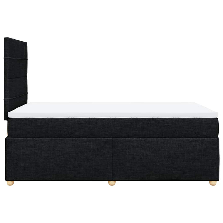 kontinentalseng med madras 120x190 cm stof sort