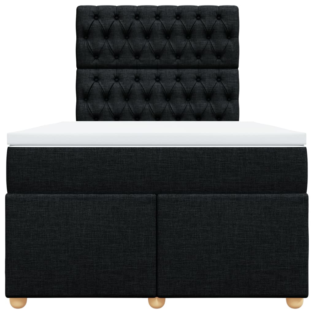 kontinentalseng med madras 120x190 cm stof sort