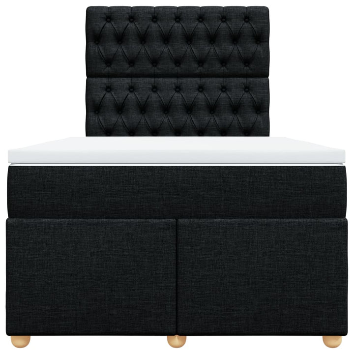 kontinentalseng med madras 120x190 cm stof sort