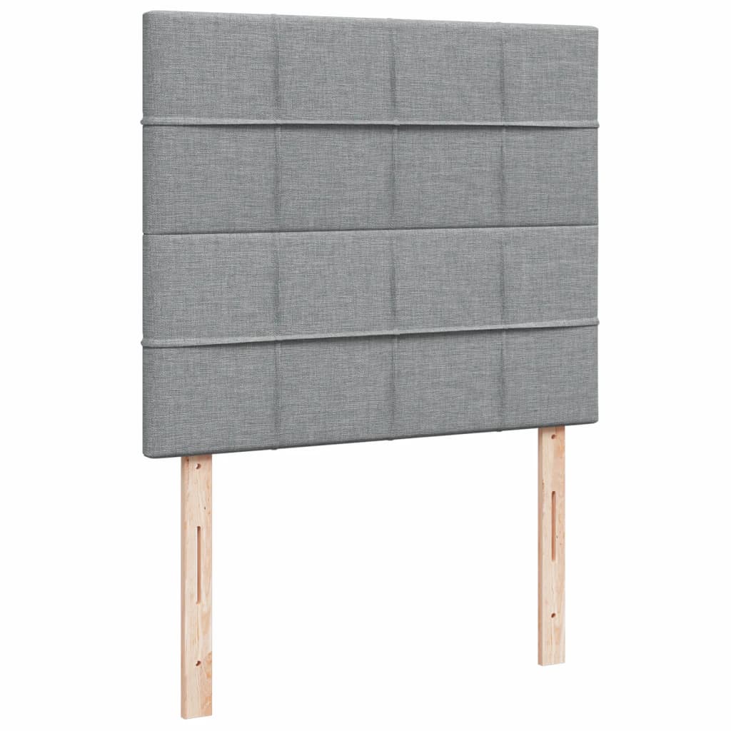 kontinentalseng med madras 120x200 cm stof lysegrå