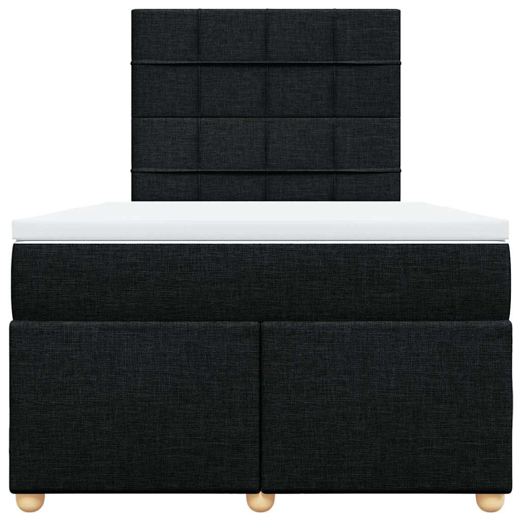 kontinentalseng med madras 120x200 cm stof sort