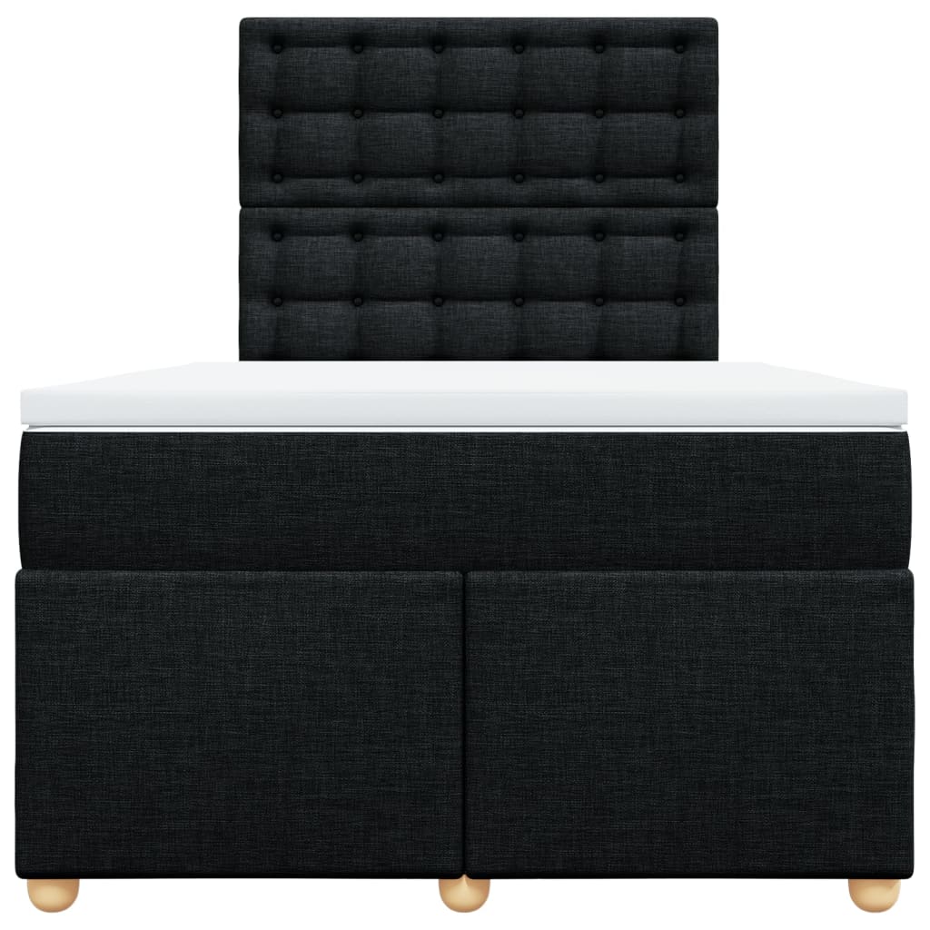 kontinentalseng med madras 120x200 cm stof sort