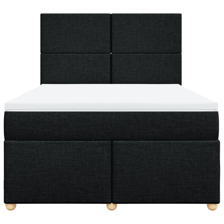 kontinentalseng med madras 140x200 cm stof sort