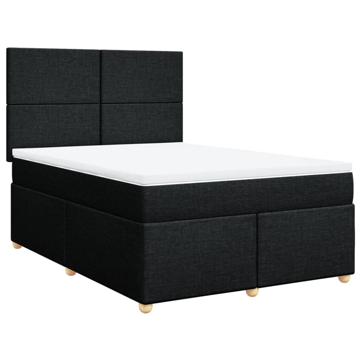 kontinentalseng med madras 160x200 cm stof sort