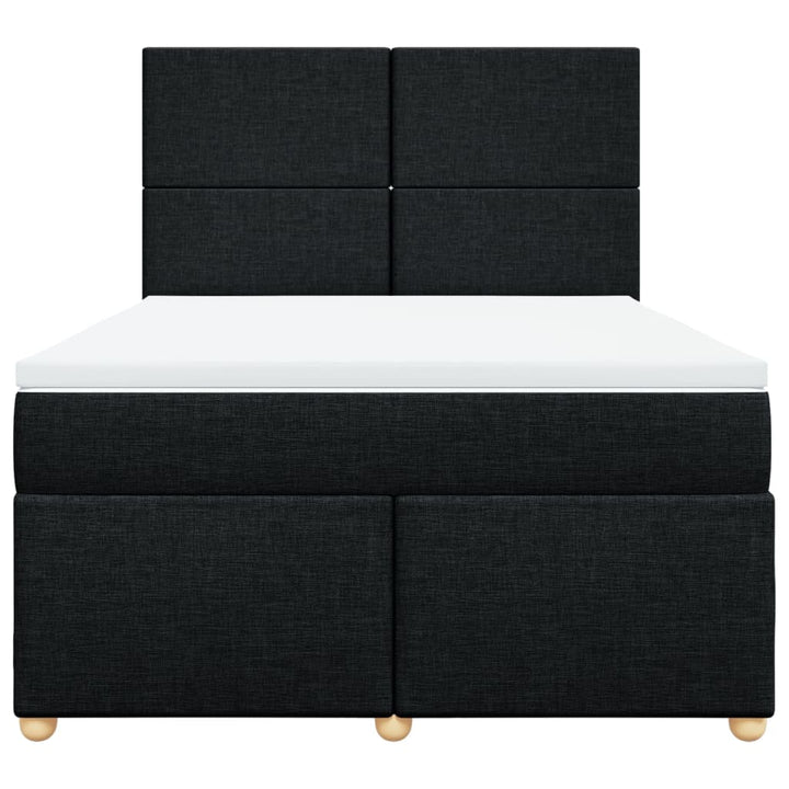 kontinentalseng med madras 160x200 cm stof sort