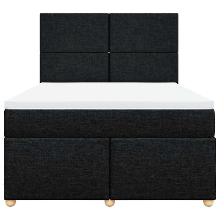 kontinentalseng med madras 160x200 cm stof sort