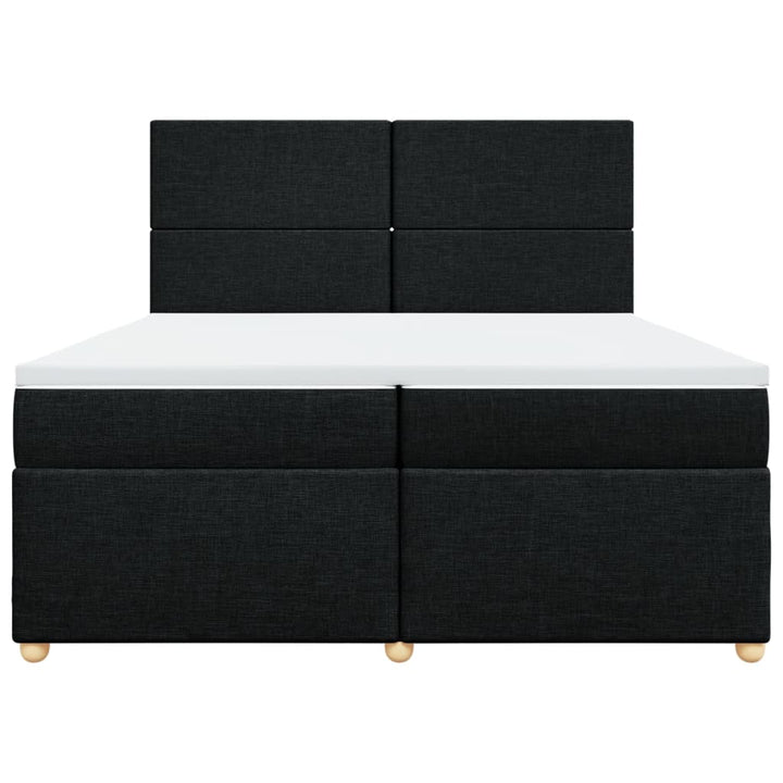 kontinentalseng med madras 200x200 cm stof sort