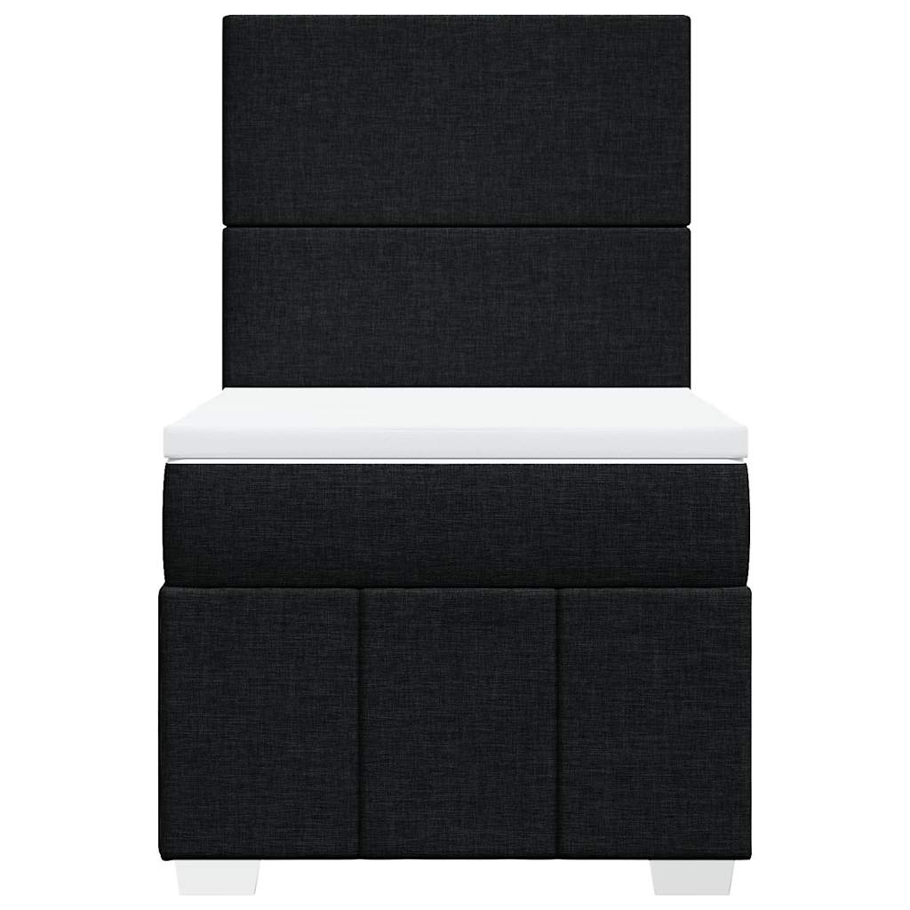 kontinentalseng med madras 80x200 cm stof sort