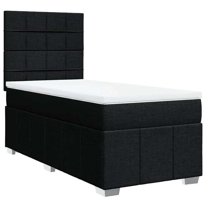 kontinentalseng med madras 80x200 cm stof sort