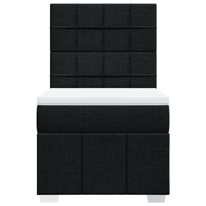 kontinentalseng med madras 80x200 cm stof sort