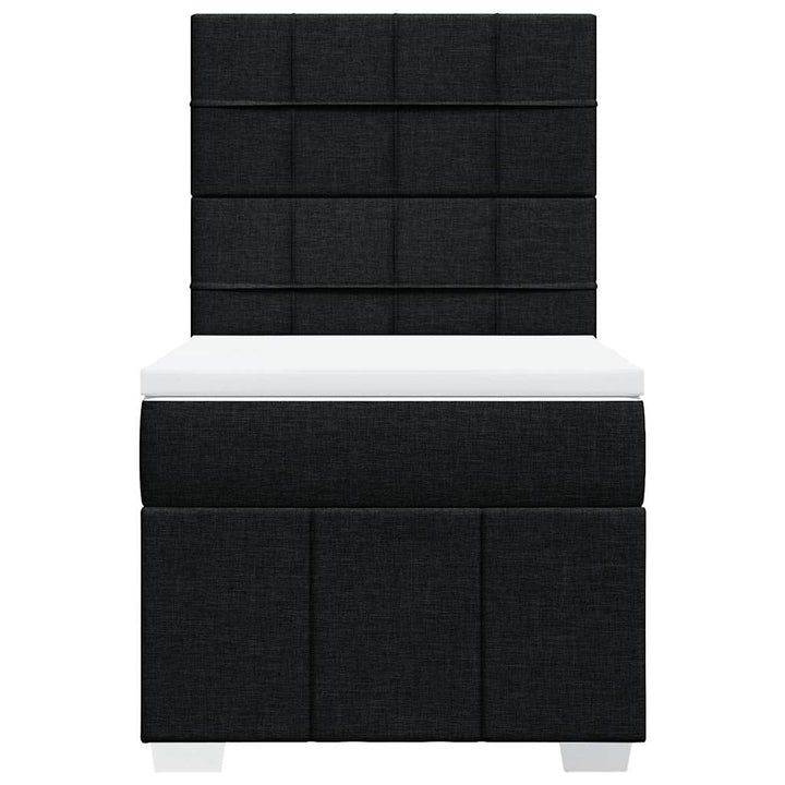 kontinentalseng med madras 80x200 cm stof sort