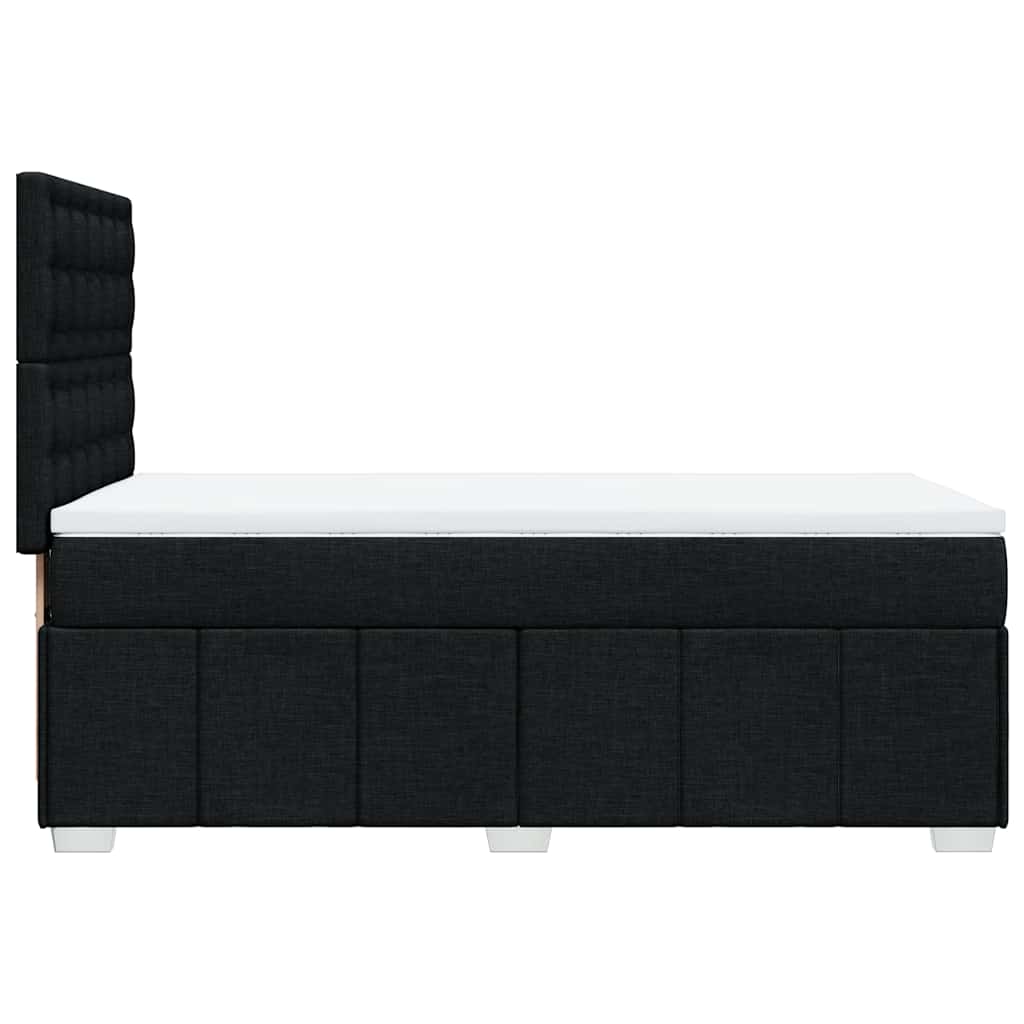 kontinentalseng med madras 80x200 cm stof sort