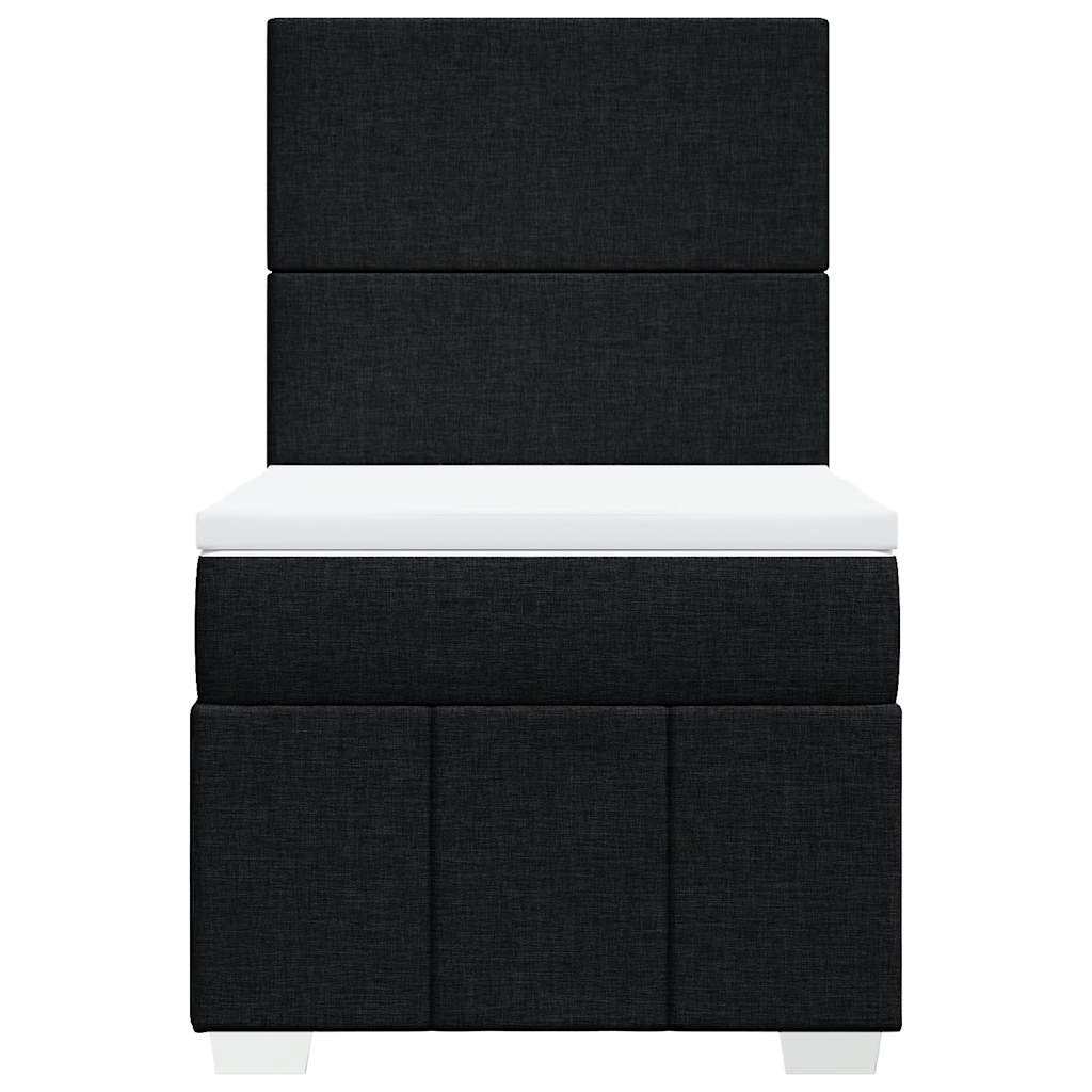 kontinentalseng med madras 90x190 cm stof sort