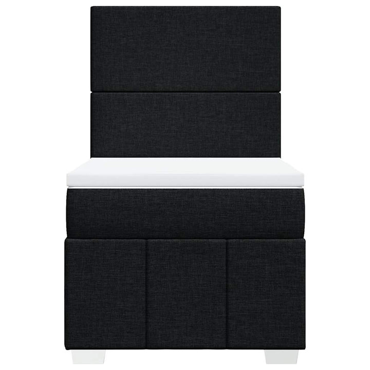 kontinentalseng med madras 90x190 cm stof sort