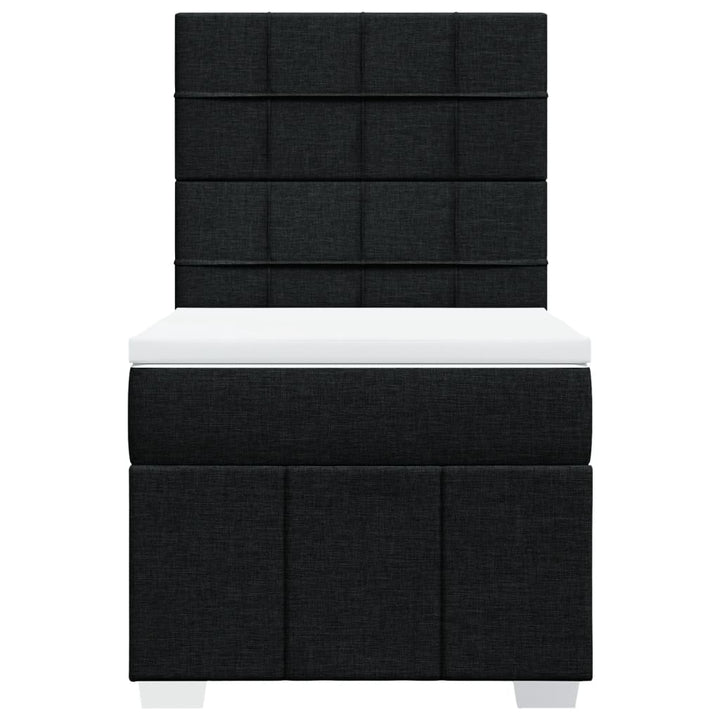 kontinentalseng med madras 90x190 cm stof sort